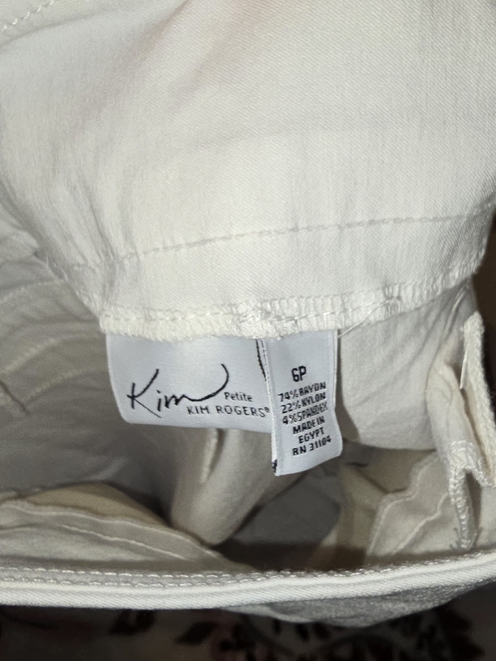 NWT Kim ROGERS 6 PETITE belk White Women's Stretch Bermuda Shorts - Picture 6 of 9